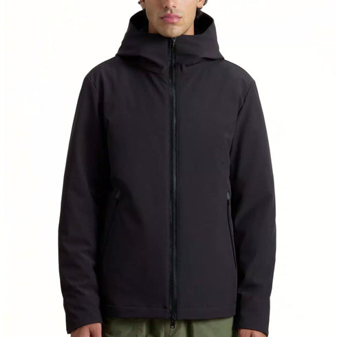 Woolrich Piumino corto Piumino Uomo Pacific in Softshell Nero - Francavilla Moda